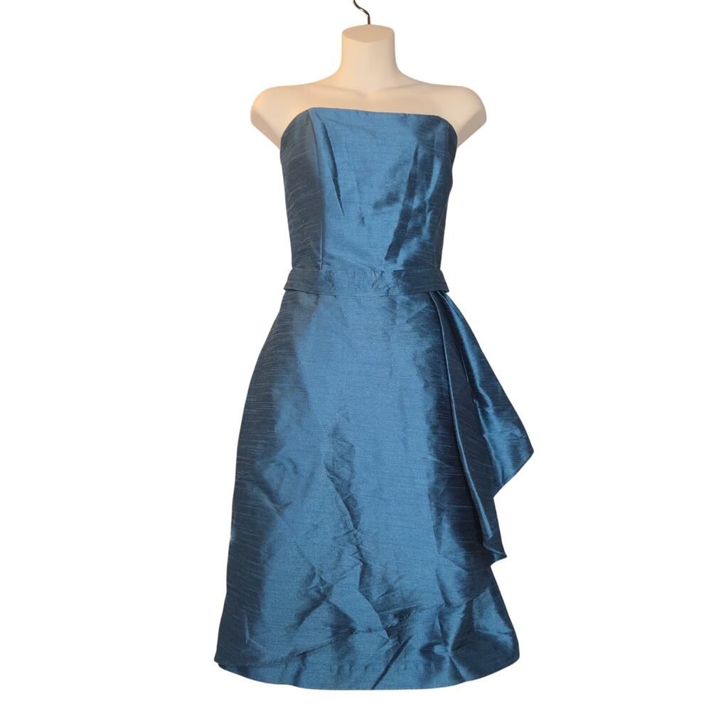 Alfred Sung Womens Size 12 Strapless Prom Dress Sample Formal Mosaic Cocktail